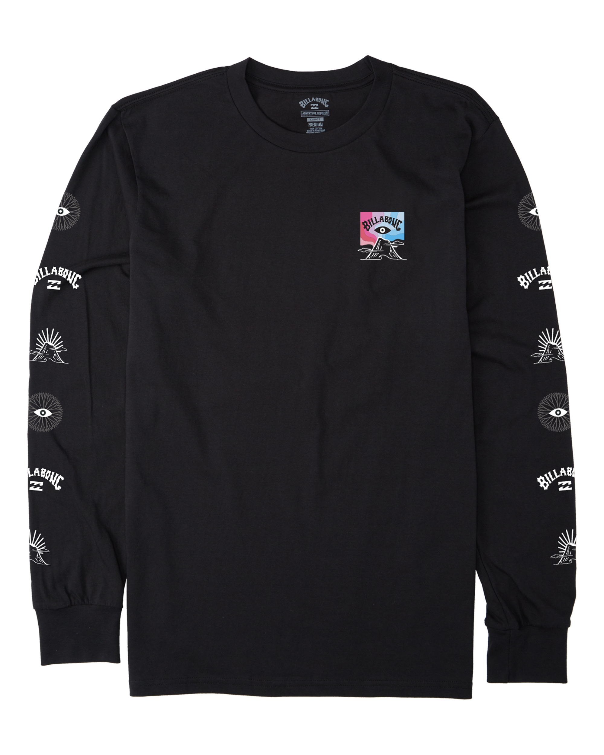 BILLABONG VOLCANO BLACK LONG SLEEVE TEE